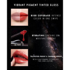 Stellar Dust Lip Stain 01 Calyptra, Transfer-Proof & Smudge-Proof Lip Gloss, Nude Brown Tinted Glossy Finish, High-Pigment Vibrant Color, Hydrating Lightweight Long-Lasting Lip Makeup