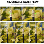 360° Adjustable Drip Irrigation System With 16 Nozzles | 50 Ft Automatic Watering System, Raised Bed Sprinkler Irrigation System, Garden Mister For Yard, Lawn, Plants, 5/16" Tubing