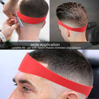 Neckline Shaving Template, Trimming Guide For Men Haircut, Red | Diy Self Home Haircutting System, Clean And Straight Neck Hairline, Easy Use Tool, Soft Silicone Portable