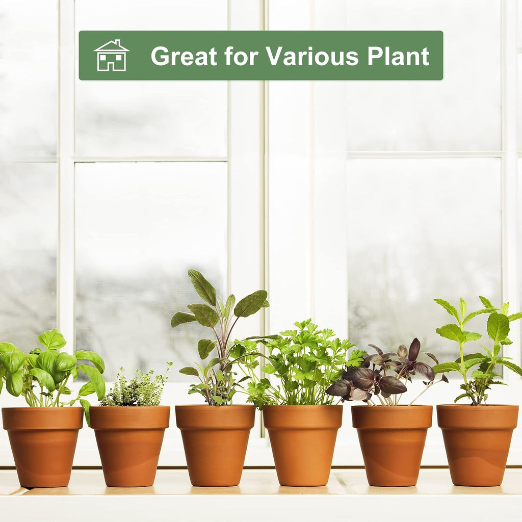 Orceler 4 Inch Terracotta Pots With Saucer - 6 Pack Small Clay Plant Pots With Drainage Holes, Flower Pots With Tray, Terra Cotta Pots For Indoor Outdoor Plants, Crafts, Wedding Favor