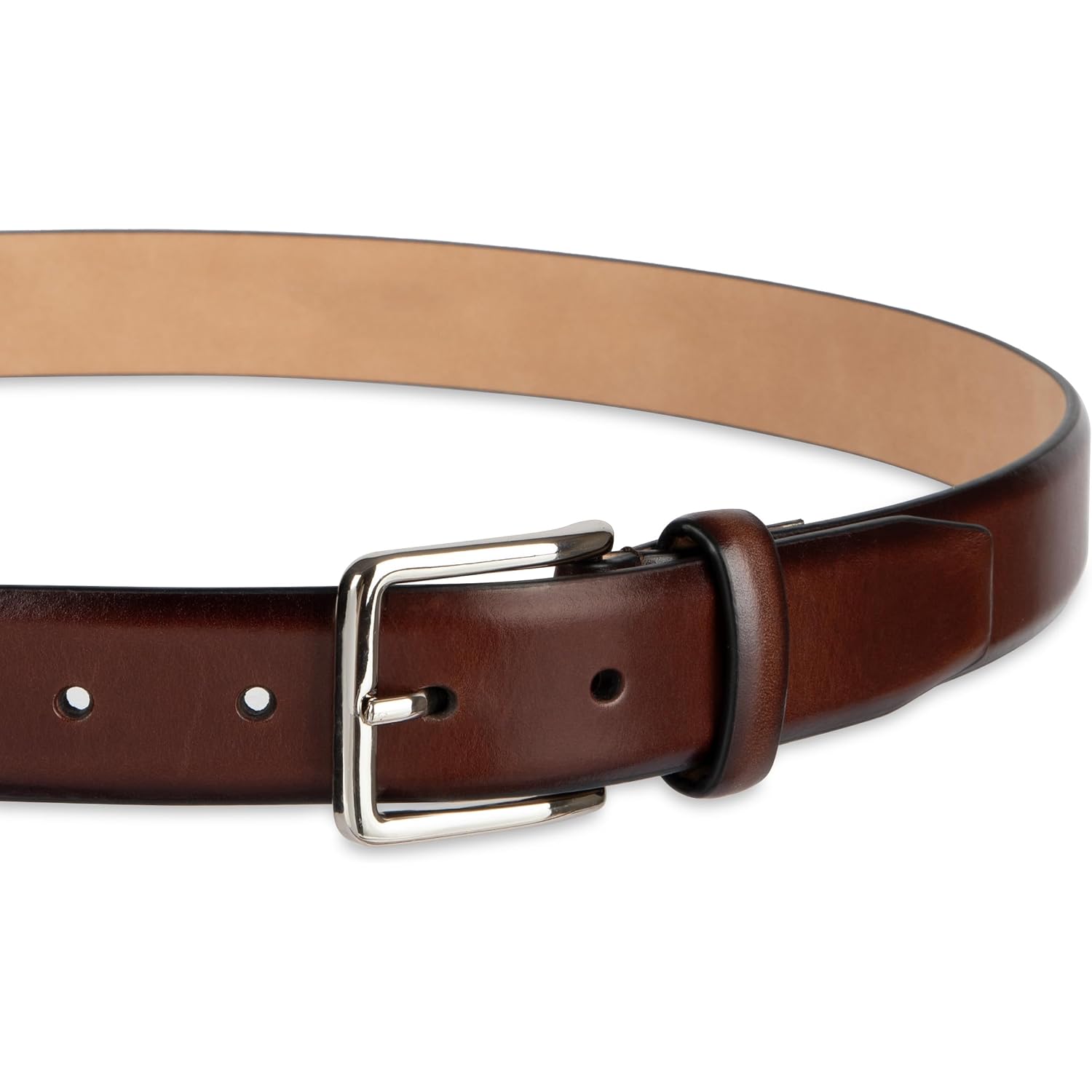 Haggar Men'S Leather Dress Belt For Suits And Pants - Classic Formal Business Work