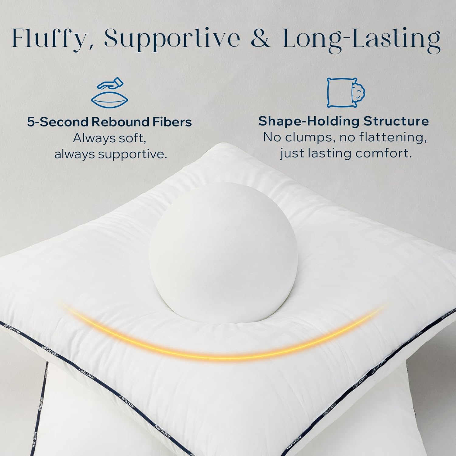 Phantoscope 18X18 Pillow Insert - Throw Pillow Inserts With 100% Cotton Jacquard Cover - 18 Inch Bed And Couch Pillows Square Form Throw Pillows, Pack Of 1