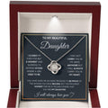 To My Beautiful Daughter Necklace from Mom & Dad | Cubic Zirconia Pendant with Heartfelt Message Card & Gift Box | Daughter Birthday, Graduation, Christmas Jewelry Gift from Parents