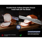 Brisket Slicing Knife, 12 Inch Multifunction Carving Knife For Meat Cutting, Japanese Style Meat Slicer With Wood Full Tang Handle, Damascus Pattern Long Slicing For Roast Beef, Ideal For Gift