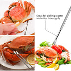 10 Pcs Seafood Tools Set - Crab Lobster Crackers Stainless Steel Forks Opener Shellfish Lobster Crab Leg Sheller Seafood Scissors,1Set