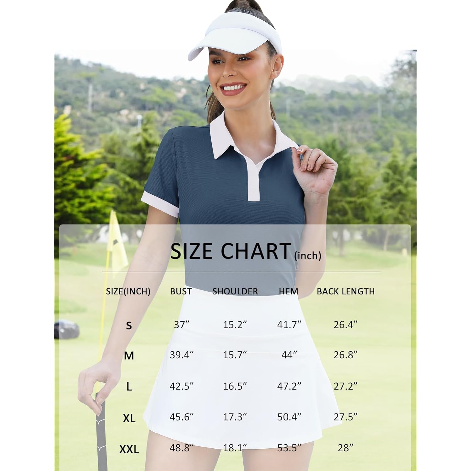 Womens Golf Polo Shirts Short Sleeve Collared Tops Lightweight Moisture Wicking Tennis Activewear S-XXL