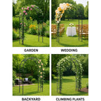Adorox 7.8Ft Garden Arch Trellis For Climbing Plants, Metal Arch Frame, Pumpkin Archway Outdoor Garden Arbors And Arches For Halloween Christmas Birthday Party Baby Shower Decoration(Black)