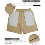 Magcomsen Men'S Casual 7 Inch Shorts Chino Water Shedding Elastic Waist Summer Shorts With Zipper Pockets
