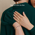 Iefil Mothers Day Gifts - 14K Gold Plated 925 Sterling Silver Tennis Bracelets for Women Unique X O Design Birthday Mothers Day Gifts for Wife Mom Daughter