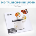 AROMA® Mini Rice Cooker, 2-Cup (Uncooked) / 4-Cup (Cooked), Grain Cooker, Soup Maker, Oatmeal Cooker, Auto Keep Warm, 1 Qt, Light Green