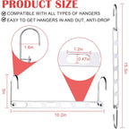 12 Pack Space Saving Hangers For Clothes, Collapsible Metal Hangers Organizer, Clothes Space Savers, Closet Organizers And Storage, Dorm Room Essentials