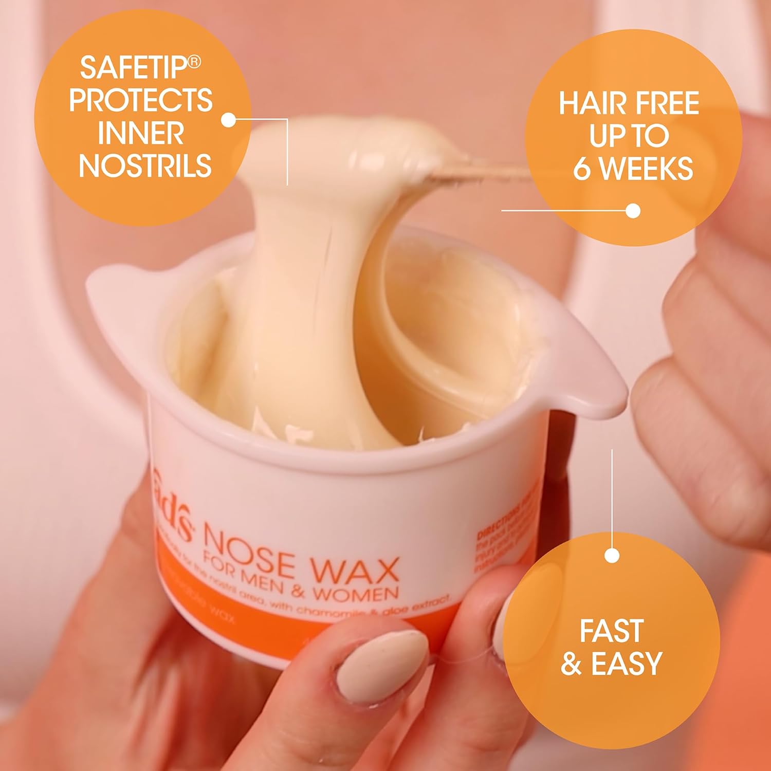 Nad's Nose Wax Kit for Men & Women - Waxing Kit for Quick & Easy Nose Hair Removal, 1 Count