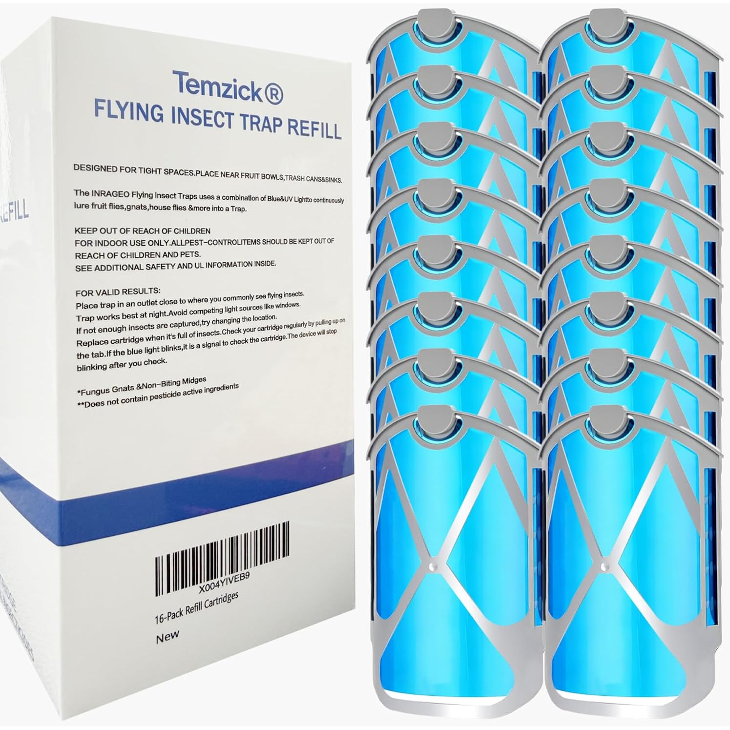 16-Pack Refill Cartridges Compatible With Zzevo, 100% Fit, 1:1 Size