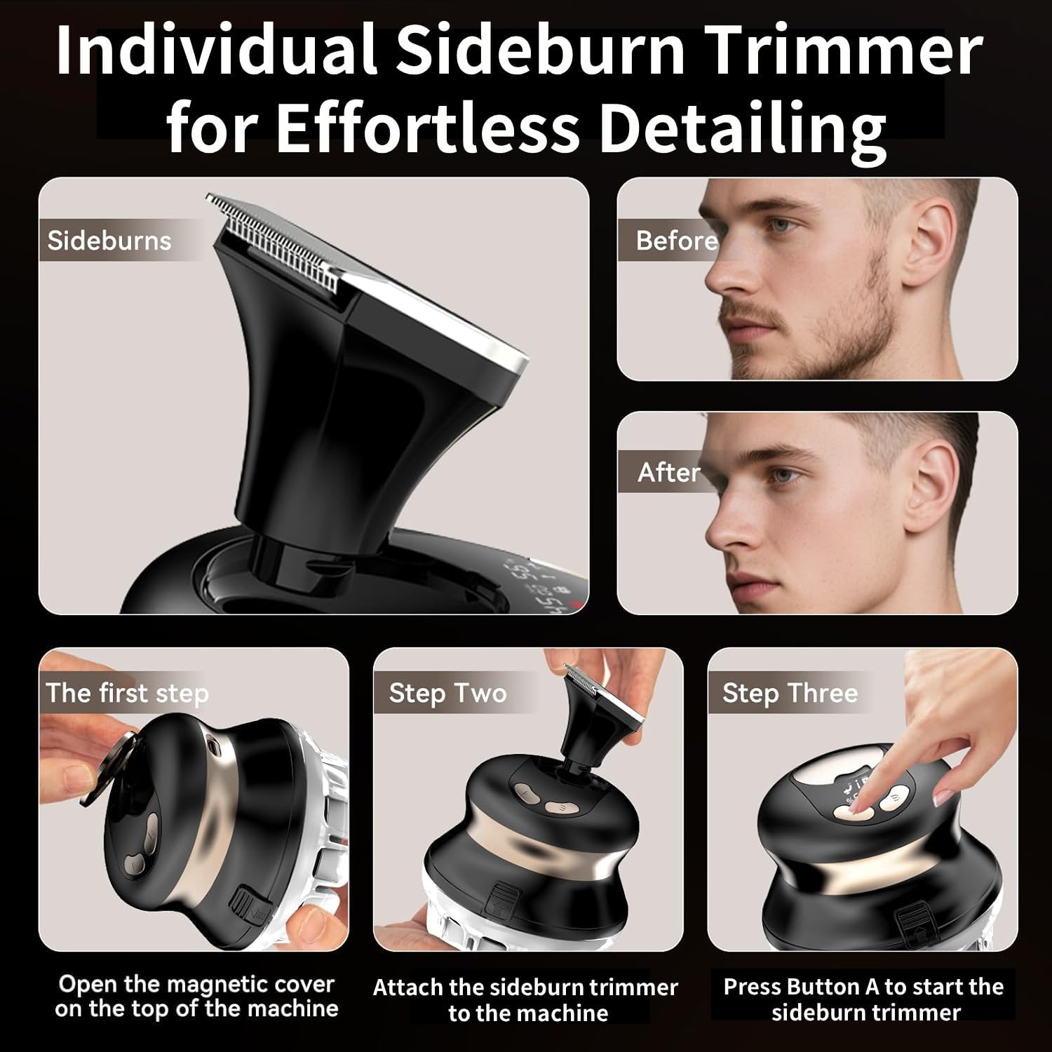 Moricsom® Self Haircut Kit For Men With Trimmer Electric Hair Clipper For Even Buzz Cut Crew Cuts Waterproof Cordless Led Display Usb-C Rechargeable Diy Haircut At Home And Easy To Clean
