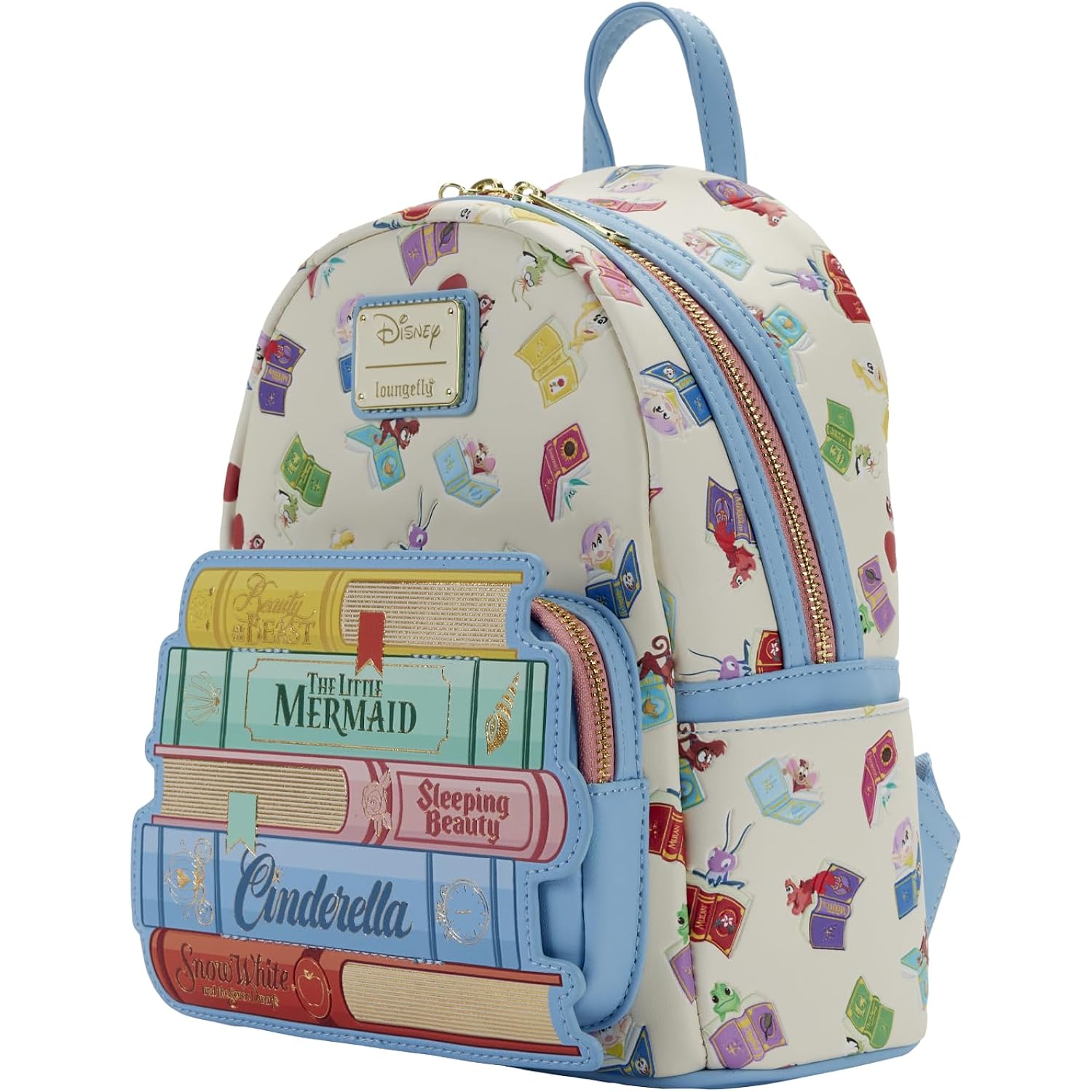 Loungefly Disney Princess Books Classics Womens Double Strap Shoulder Bag Purse, Multi, One Size, Disney Princess Books Classic Mini Backpack | Disney, Princess, Books, Classics, Double Strap, Purse