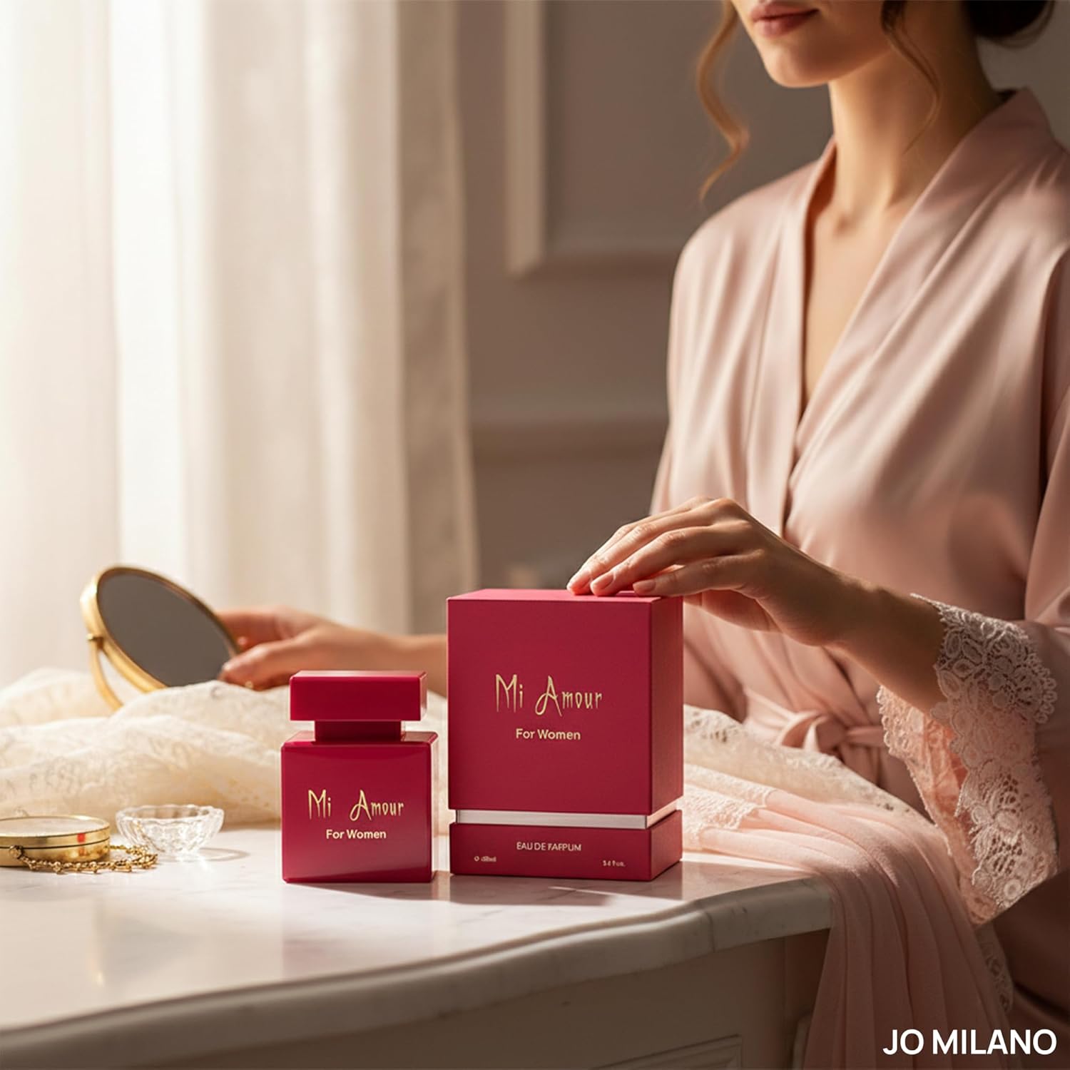 Jo Milano Paris Mi Amour Eau De Parfum Spray | 3.4 oz (100ml) | Vanilla, Rose, Floral, Fruity, Fresh Scent | Long Lasting Fragrance for Women
