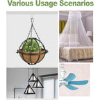 Ceiling Hooks For Hanging Plants - 6 Pack Heavy-Duty Metal Swag Hooks | Includes Screws And Brackets For Easy Installation; Ideal For Hanging Plants, Lights Or Extender Chains From Ceilings.