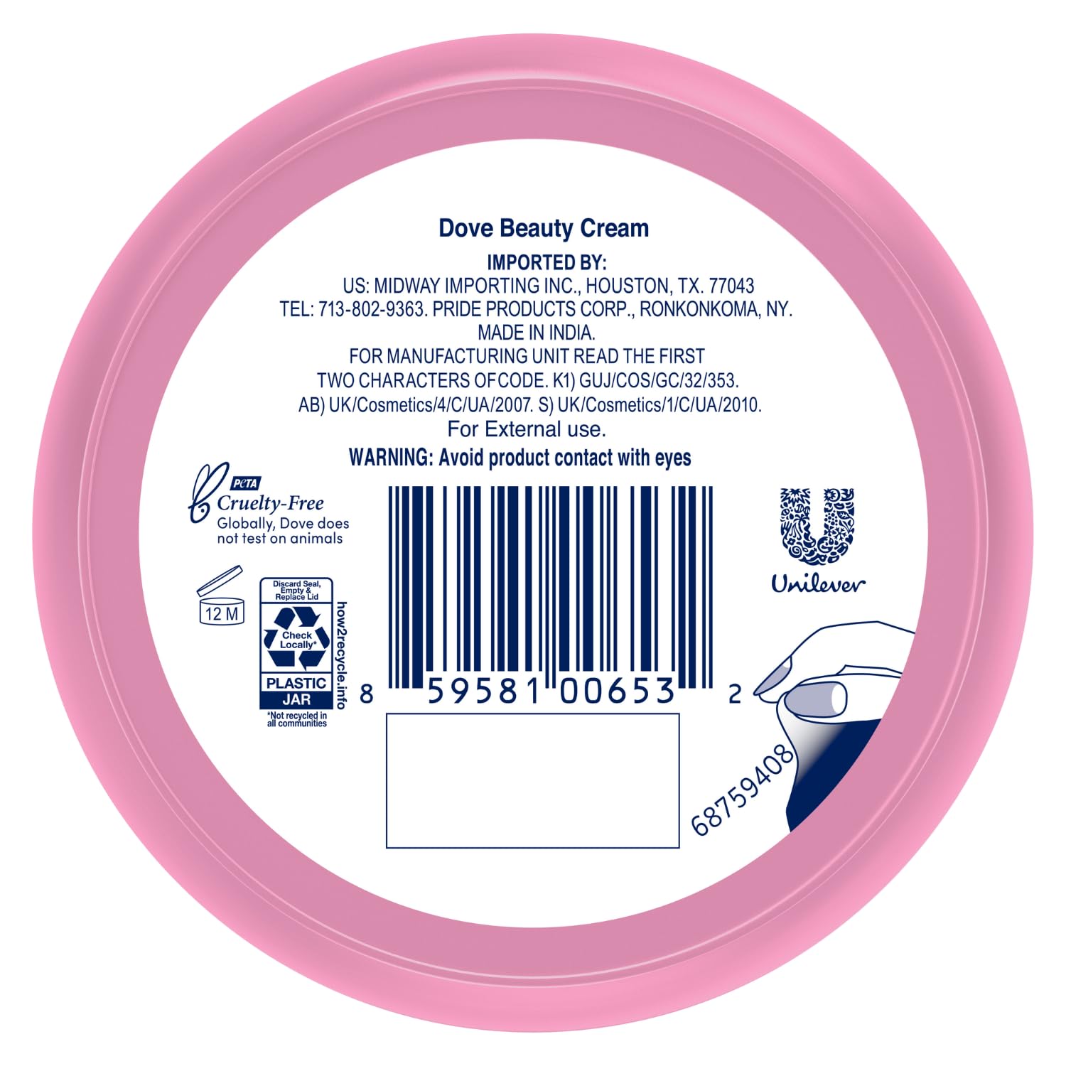 Dove Lotion, Beauty Cream - Light, Fast-Absorbing Face And Body Cream For Normal To Dry Skin, 24-Hour Moisture, Luxuriously Scented Face Cream, Hand & Body Lotion, Travel Size, 2.53 Fl Oz (Pack Of 4)
