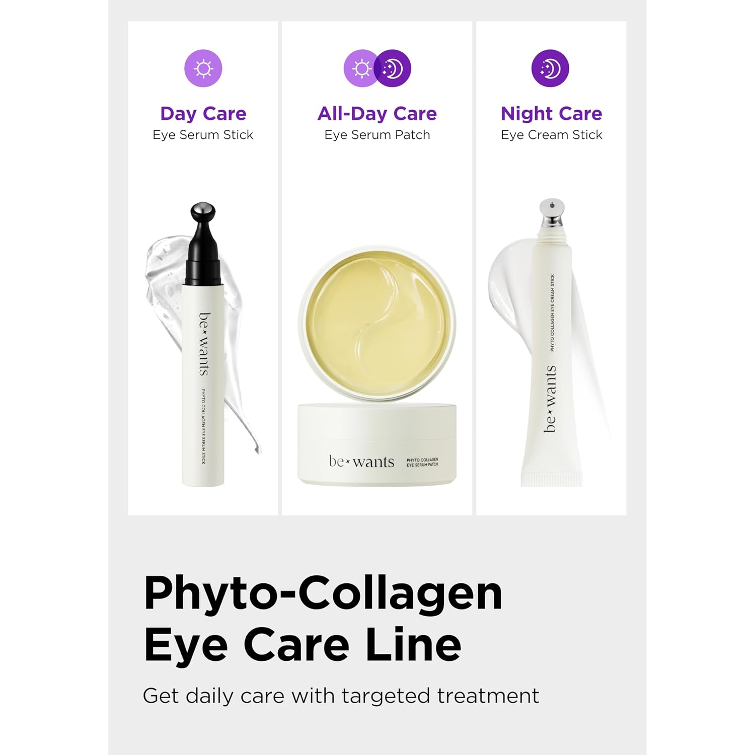 Bewants Instant Eye Bag Remover For Puffiness, Serum Roller For Dark Circles And Puffiness, Under Eye Treatment With Bamboo Water, Vegan Collagen (1 Pack)