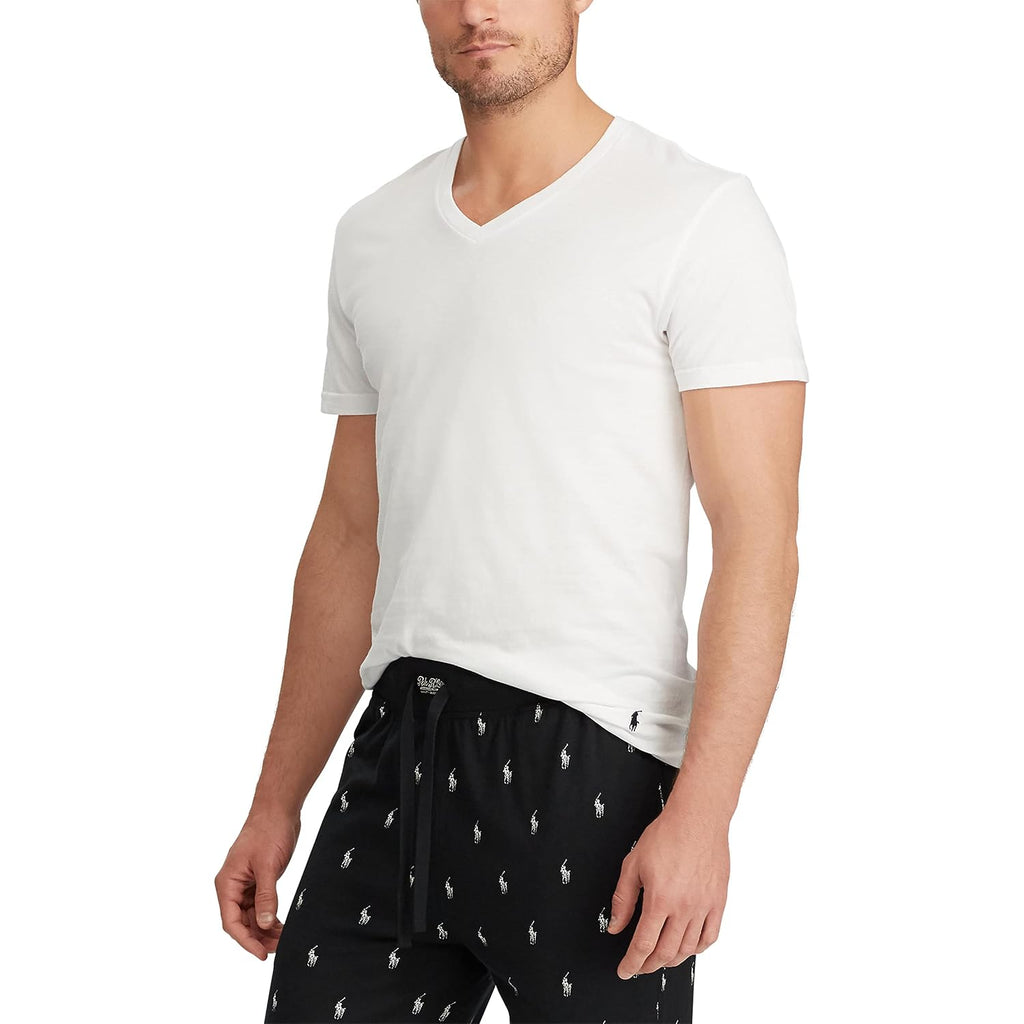 Polo Ralph Lauren Men'S Classic Fit Cotton V-Neck Undershirt 3-Pack