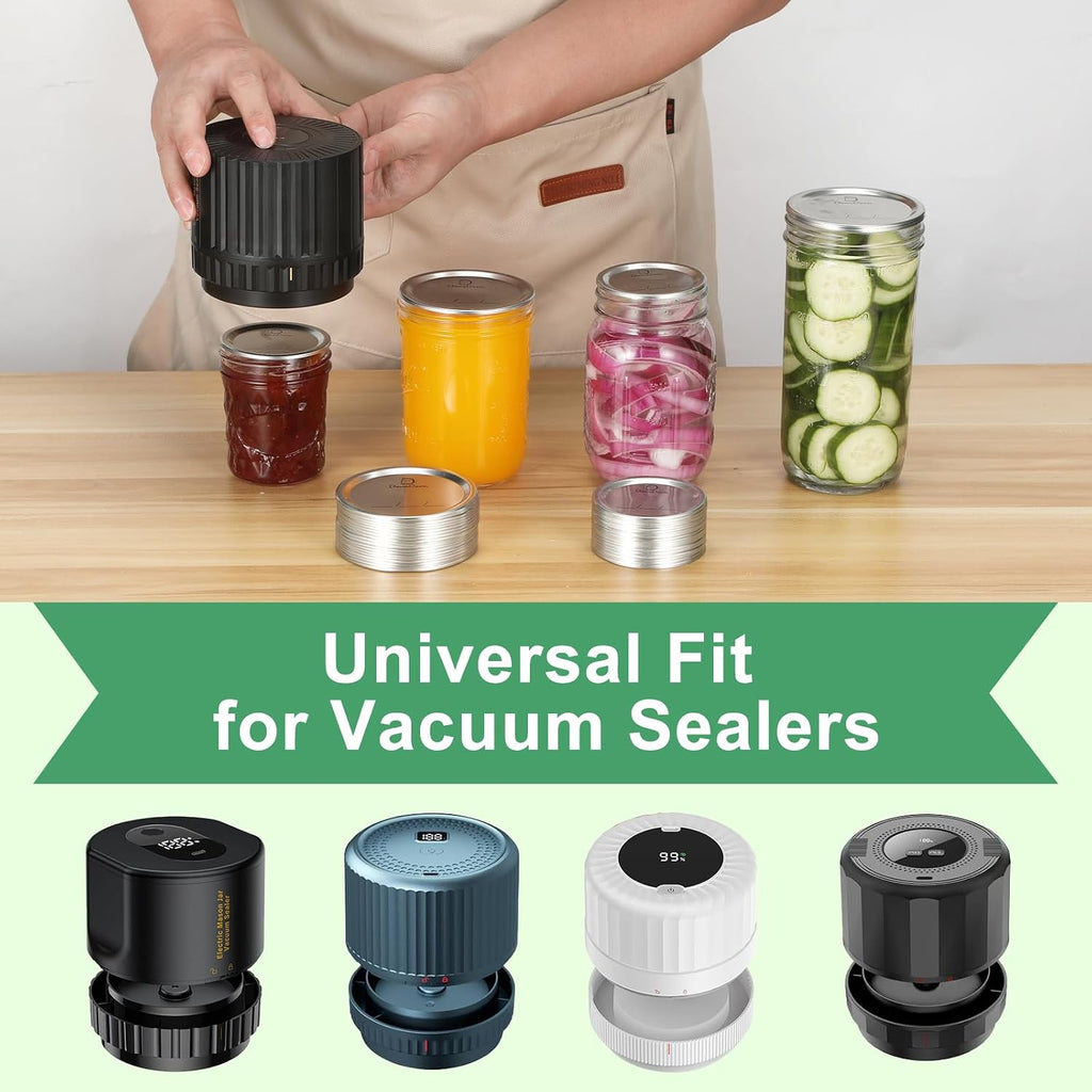 52 Pcs Canning Lids, Regular & Wide Mouth Mason Jar Lids Set, Canning Jar Lids For Ball & Kerr, Redefining Leak-Proof With Perfect Airtight Seal, Compatible With Electric Vacuum Sealers