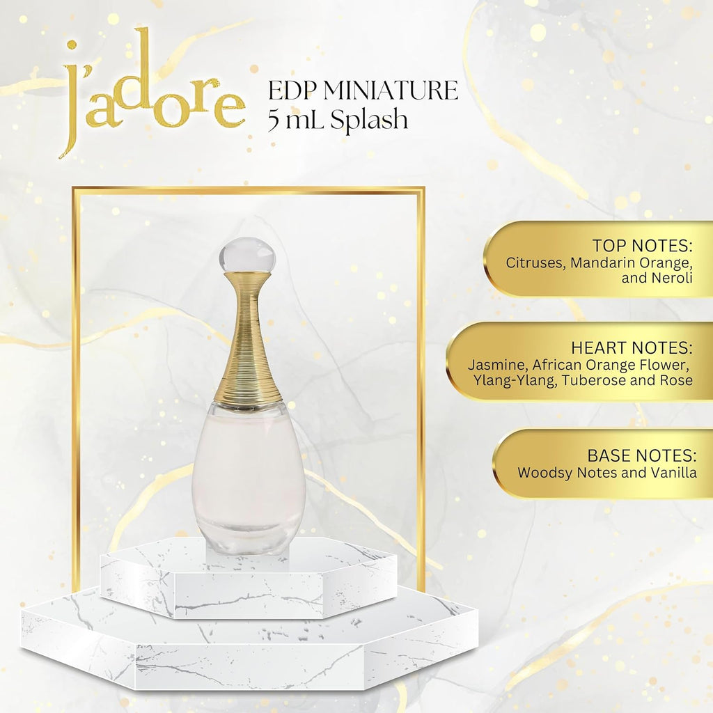 J'adore by Christian Dior Perfume for Women EDP Mini Travel Splash, 5 ml