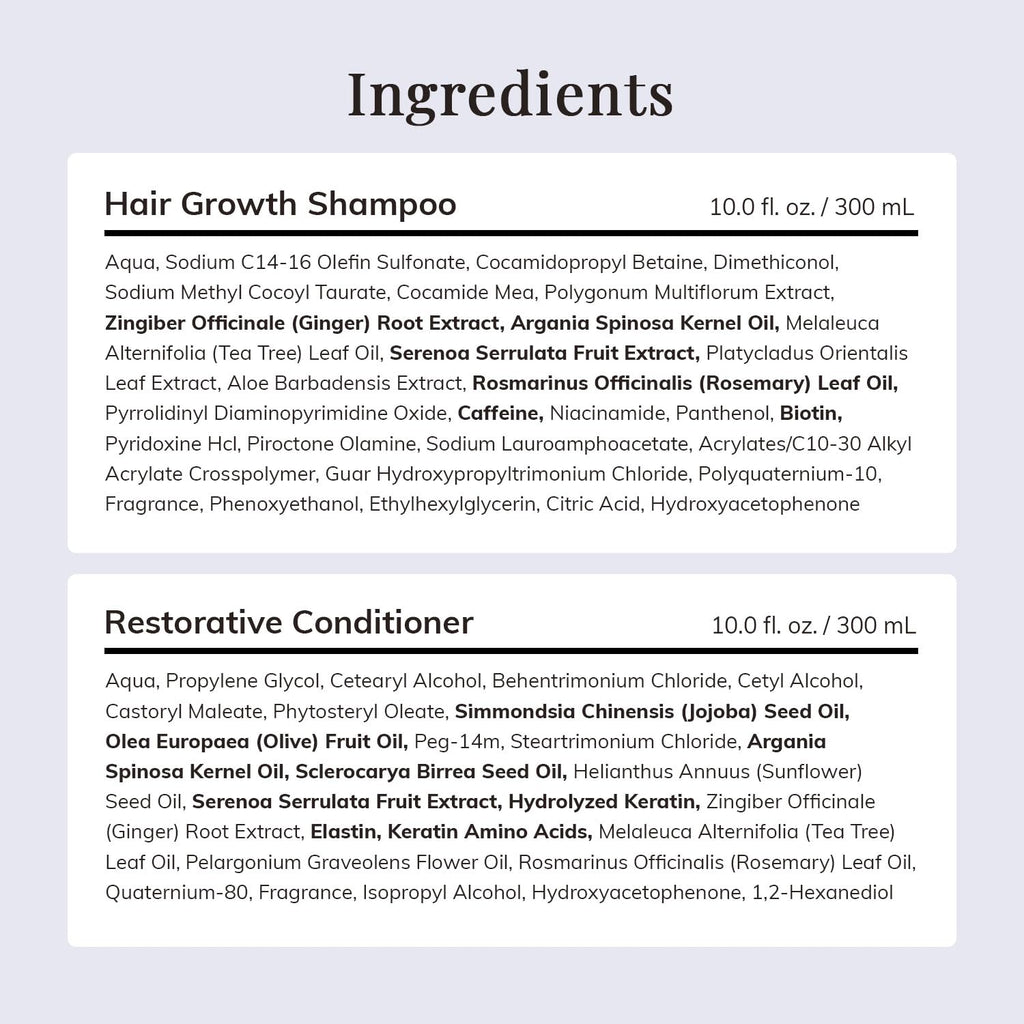 Hair Growth Shampoo and Conditioner Set - Rosemary & Biotin Shampoo and Conditioner for Hair Thickening - Botanical Boost for a Healthy Scalp, Hair Growth and Strengthen