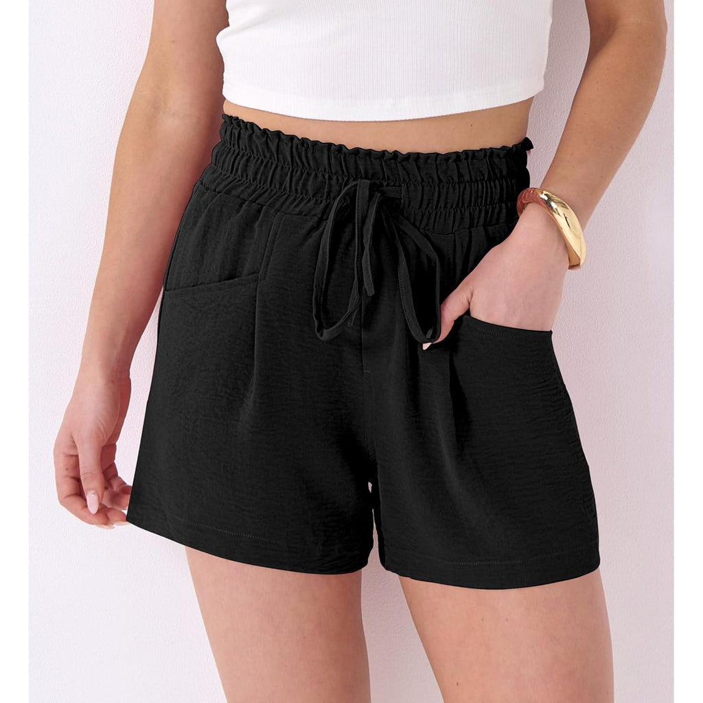 Shorts for Women Summer Casual High Waist Drawstring Comfy Dressy Lounge 2026 Beach Vacation Shorts with Pockets