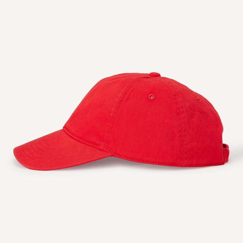 Amazon Essentials Women's Washed Cotton Canvas Baseball Cap with Adjustable Strap Red