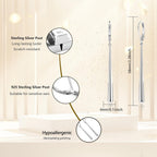 925 Sterling Silver Dangle Earrings 14k Gold Plated Long Strip Bar Waterdrop Leverback Earrings Hypoallergenic Lightweight Trendy Long Drop Earings for Women Lady Jewelry Gifts in Box