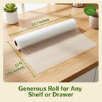 Shelf Liners For Kitchen Cabinets Non-Adhesive 17.7" X 33 Ft Clear Drawer Liner Non Slip, Washable Cabinet Liner, Waterproof Shelf Liners For Cabinets, Refrigerator Bathroom Pantry - Thickened