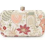 Longing To Buy Hand Crafted Designer Box Clutch - Zari Embroidery For Women