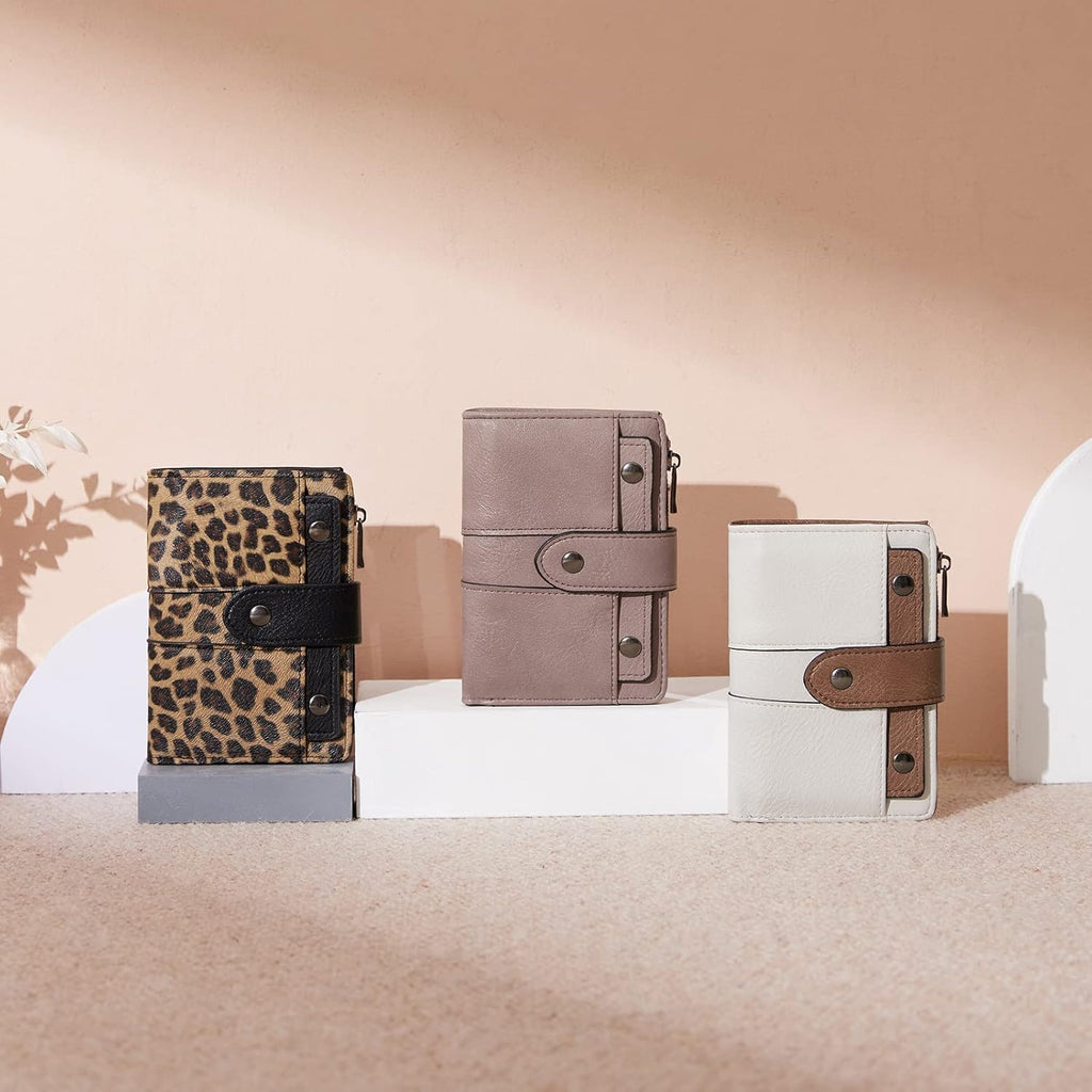 CLUCI Wallet for Women Leather Slim Womens Wallet Bifold Multi Card Holder Organizer Designer with Removable ID Window