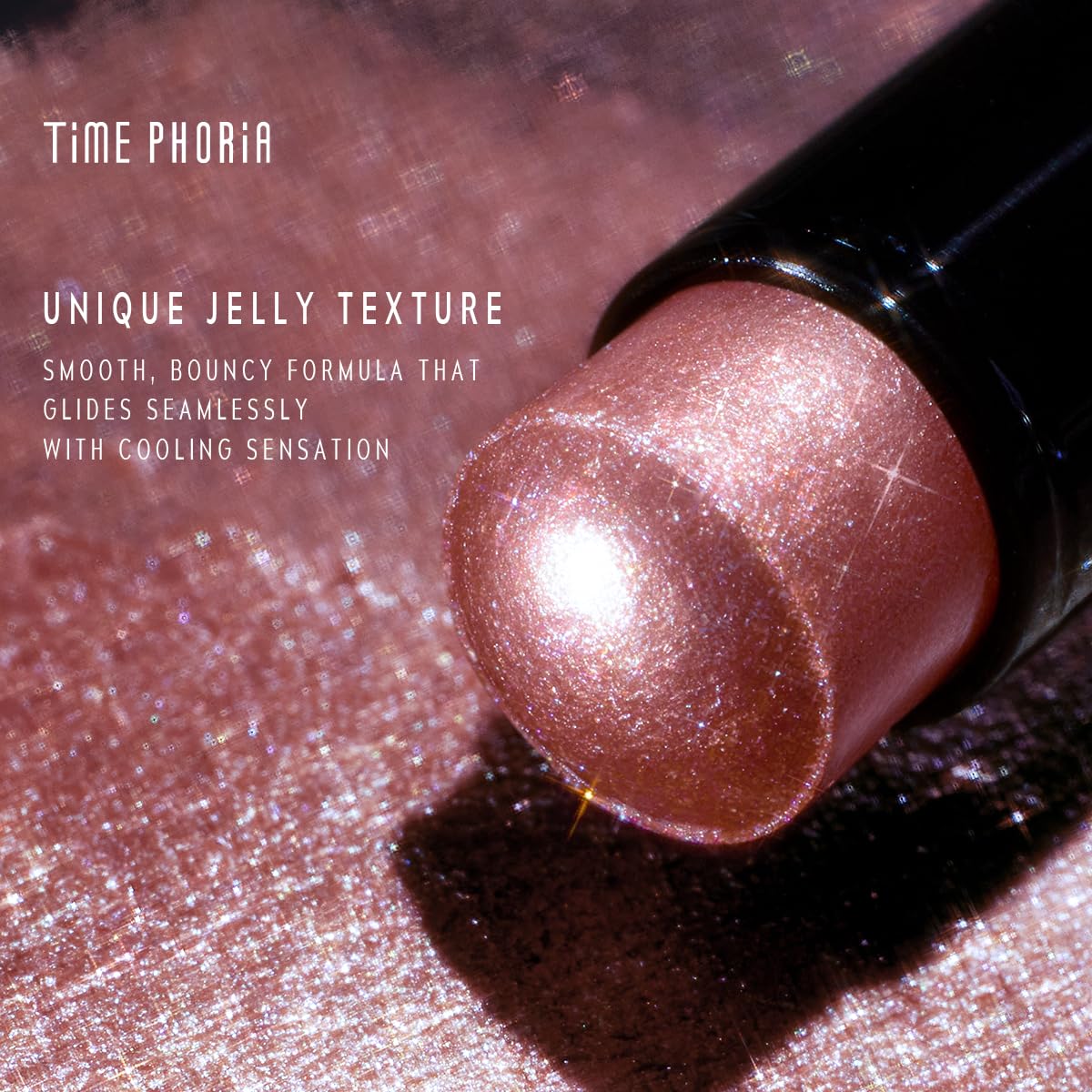 Illumina Jelly Gel Eyeshadow Stick, 004 Peach Pearl - Nude Peach Shimmer Sparkle Finish, Cream Texture With Cooling Feel, Long-Lasting Crease-Proof Smudgeproof Eye Shine, Easy Application