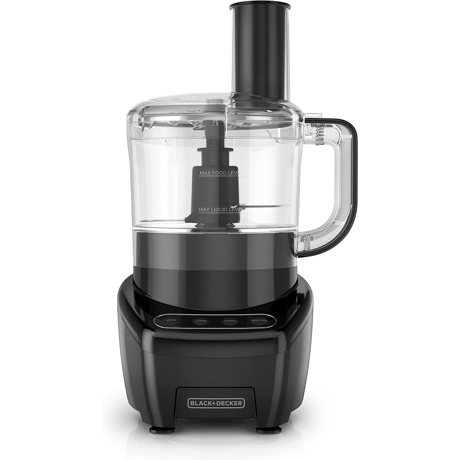 Black+Decker 3-In-1 Easy Assembly 8-Cup Food Processor, Stainless Steel S-Blade, Easy-Clean, Touchpad Controls Black