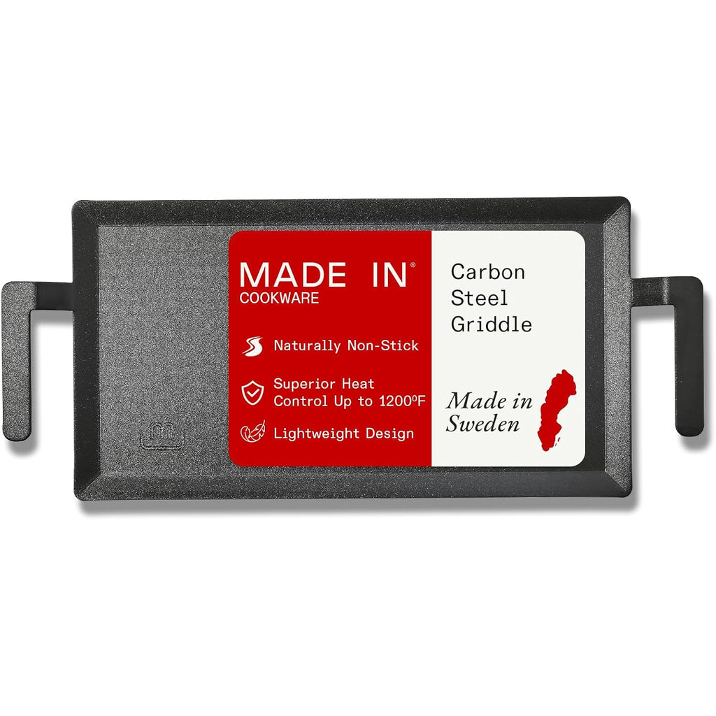 Made In Cookware | Carbon Steel Griddle | Professional Cookware | Crafted in Sweden | Induction Compatible