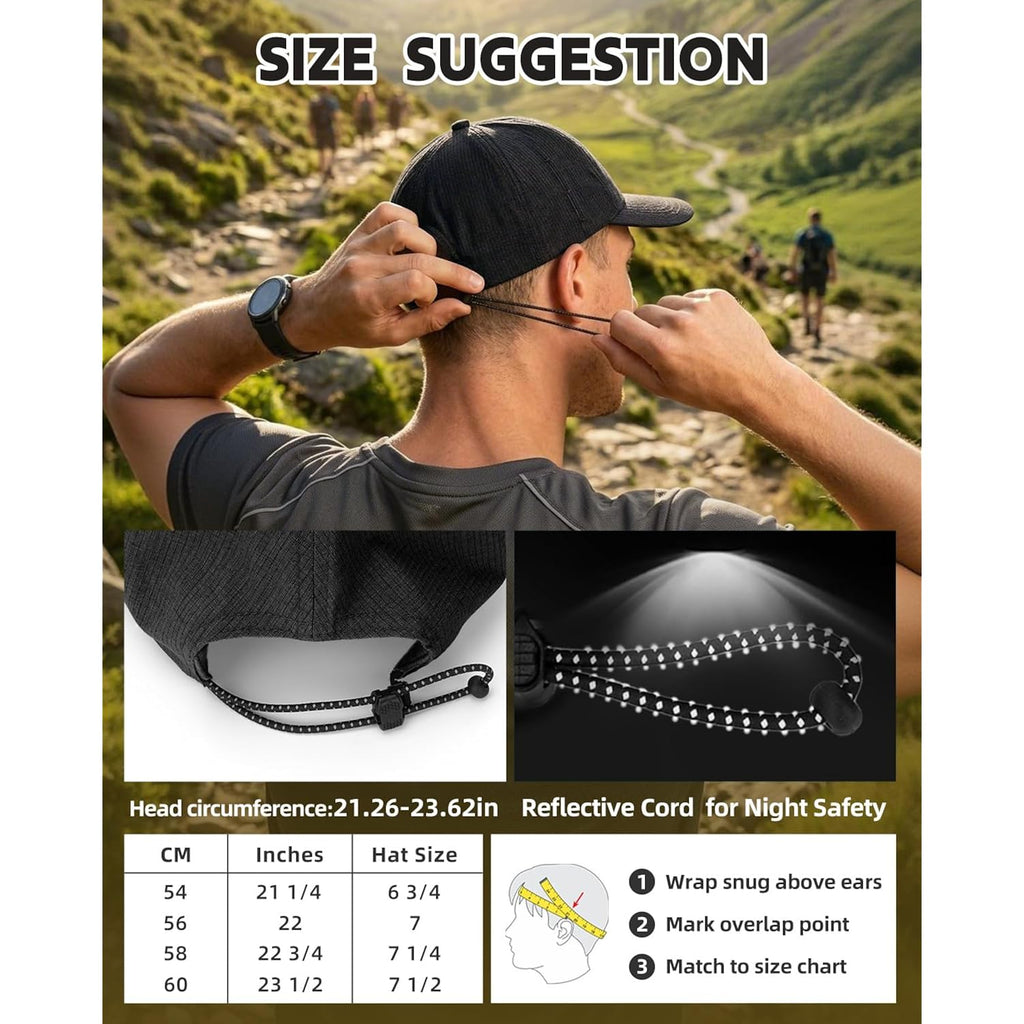 Lightweight Golf Hat For Women Men, Upf 80+ Sun Protection Cap, Breathable Quick-Dry Baseball Cap For Running Sport