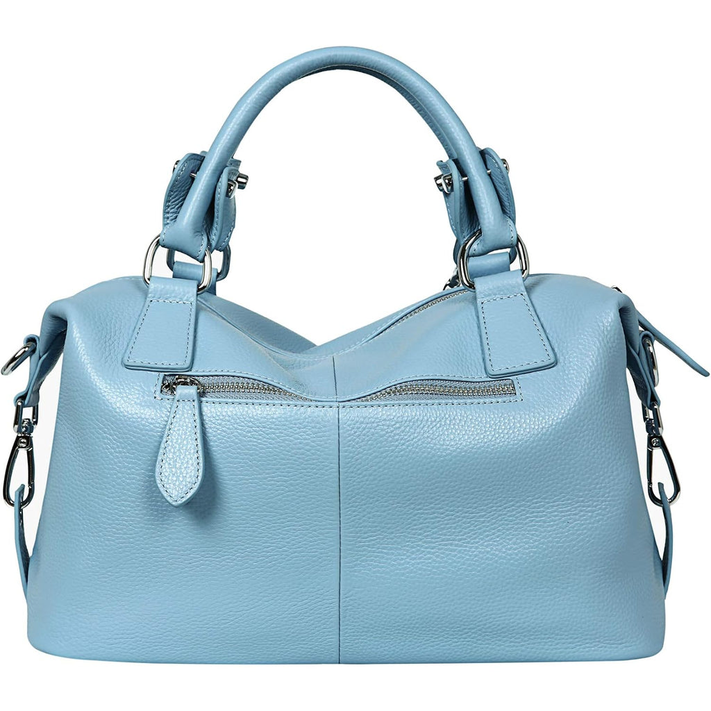 Heshe Womens Genuine Leather Purse Satchel Tote Bags Ladies Real Leather Bags Crossbody Handbags