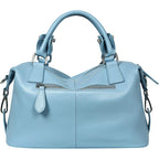 Heshe Womens Genuine Leather Purse Satchel Tote Bags Ladies Real Leather Bags Crossbody Handbags