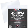 Bcw 45 Rpm Record Sleeves - 100 Count | Fits Standard 7 Inch Single 45S | Snug-Fit 2 Mil Polypropylene Outer Sleeves | Archival Plastic Covers For Vinyl Record Storage And Protection