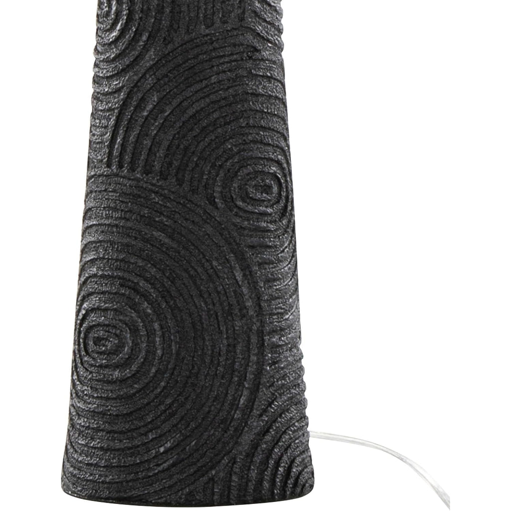 Lumisource Kona 31" Contemporary Polyresin Table Lamp In Matte Black Polyresin, Modern Brass And Natural Linen Shade From Grandview Gallery Set Of 2