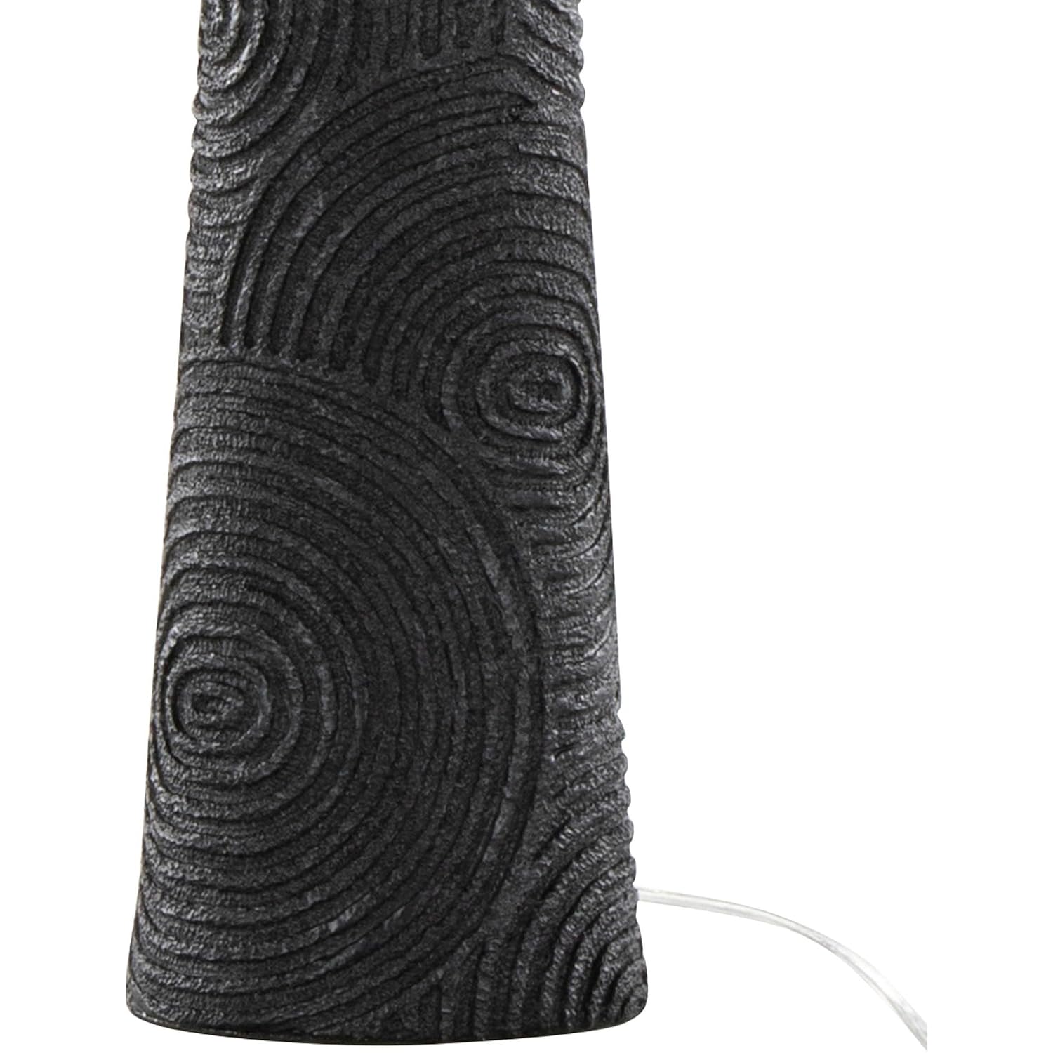 Lumisource Kona 31" Contemporary Polyresin Table Lamp In Matte Black Polyresin, Modern Brass And Natural Linen Shade From Grandview Gallery Set Of 2