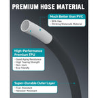 50Ft Garden Hose, Ultra Lightweight All-Weather Water Hose, Durable & Flexible, Built-In Valve, Leak-Free Connections, Tpu Water Hose, Drinking Water Safe