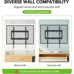 Usx Mount Fixed Tv Wall Mount With Low Profile For Most 26-55 Inch Led, Lcd And Flat Screen Tvs, Tv Mount Bracket With Vesa Up To 400X400Mm And Weight Capacity 99Lbs,And Space Saving Tv Bracket