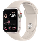 Apple Watch Se (2Nd Gen) (Gps + Cellular, 40Mm) - Starlight Aluminum Case With Starlight Sport Band, M/L (Renewed)