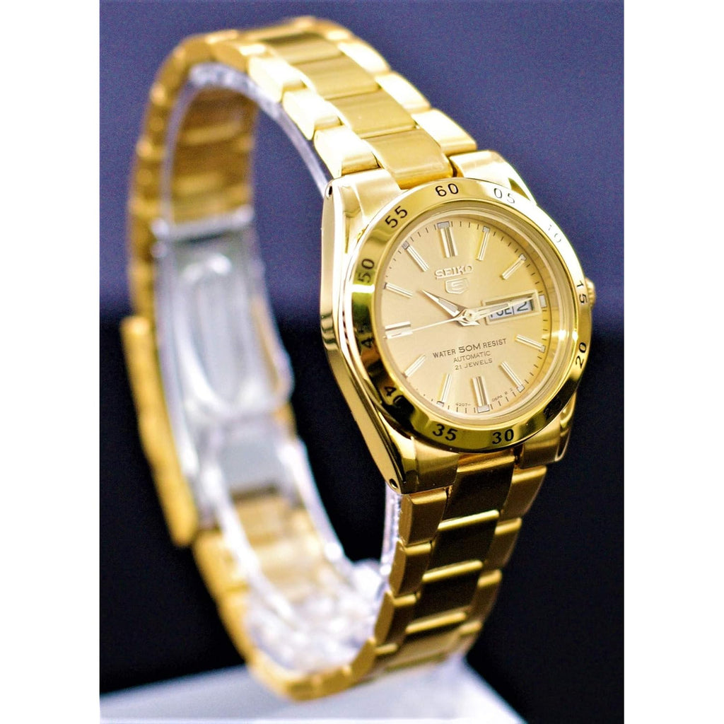 Seiko 5 Sports Automatic Gold Dial Ladies Watch Symg44K1