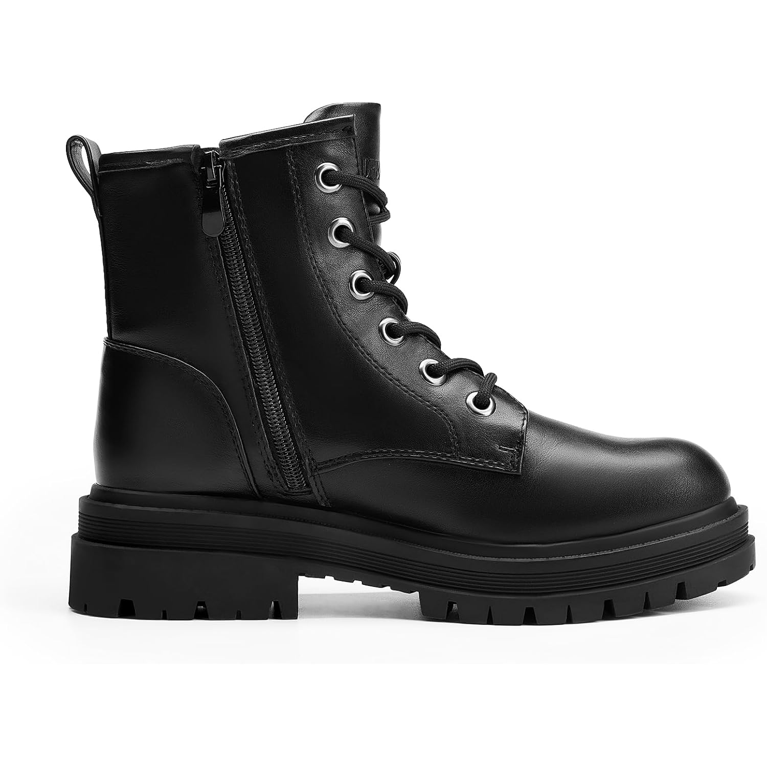 Dream Pairs Combat Boots Ankle Booties Lace-Up Platform Side Zipper Lug Sole Boots Ankle Boots For Women