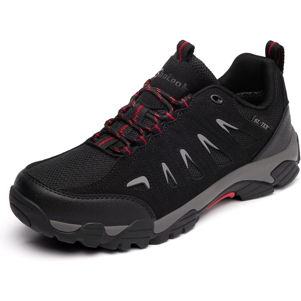 Shulook Men'S Waterproof Hiking Shoes Lightweight Anti Slip Outdoor Ankle Boots Breathable Hike Trekking Trails Shoe