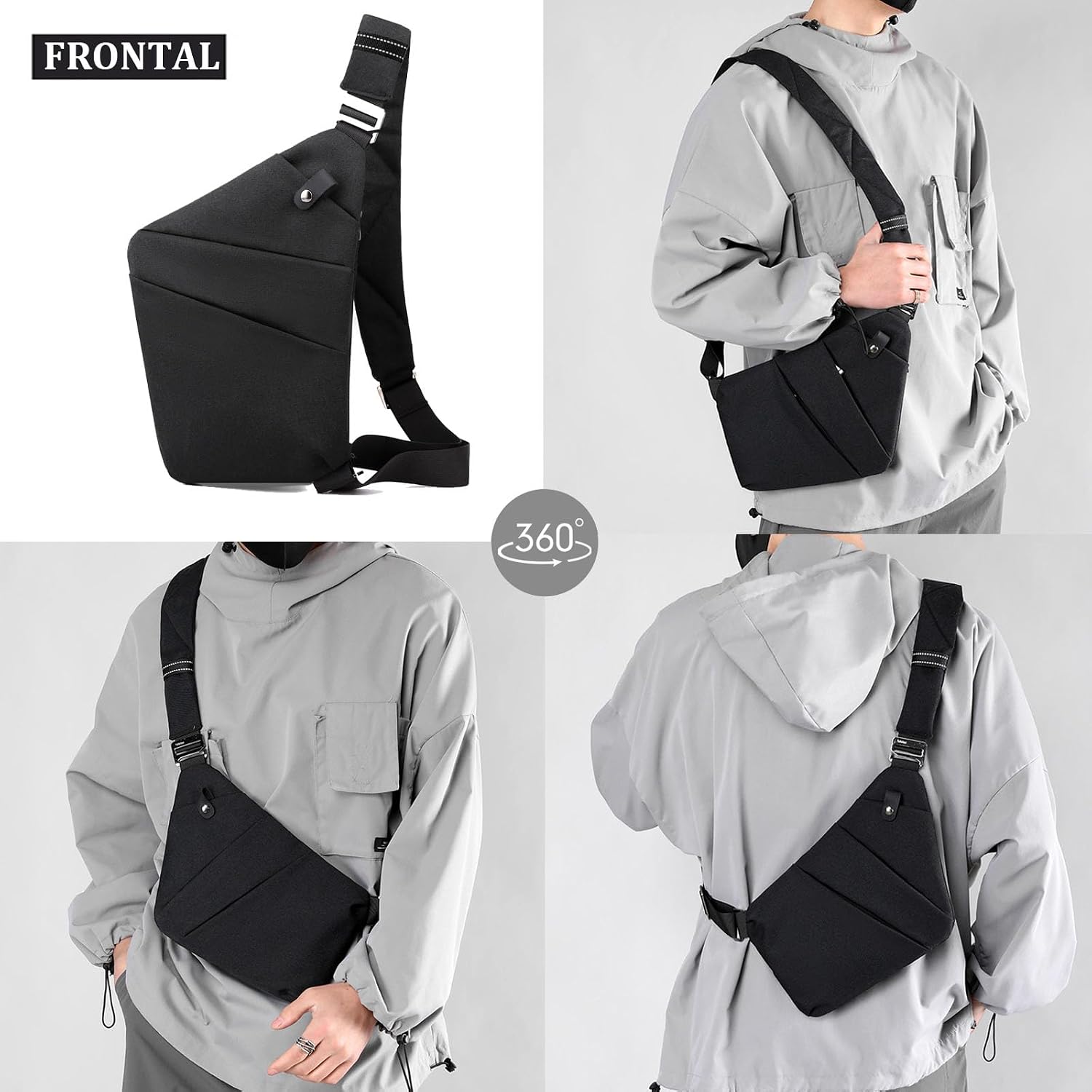 Crossbody Travel Bags For Women, Anti Theft Proof Safe Slim Sling Travel Purses, Personal Flex Shoulder Bag For Men Women
