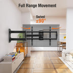 Elived Long Arm Tv Mount For Most 42-75 Inch Tvs, 32" Long Extension Arm Corner Tv Wall Mount, Articulating Wall Mount Tv Bracket Swivel And Tilt, Holds Up To 99 Lbs. Max Vesa 600X400Mm